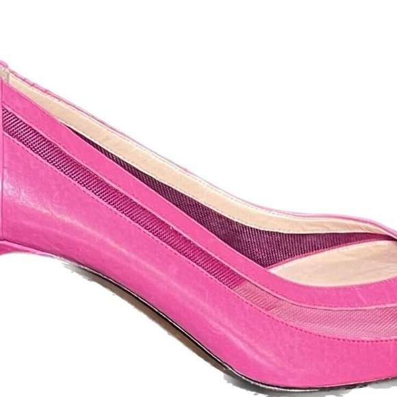 SESTO MEUCCI Vintage Style pumps Woman SHOE Size 6.5 B PINK Leather Italy - Picture 4 of 10
